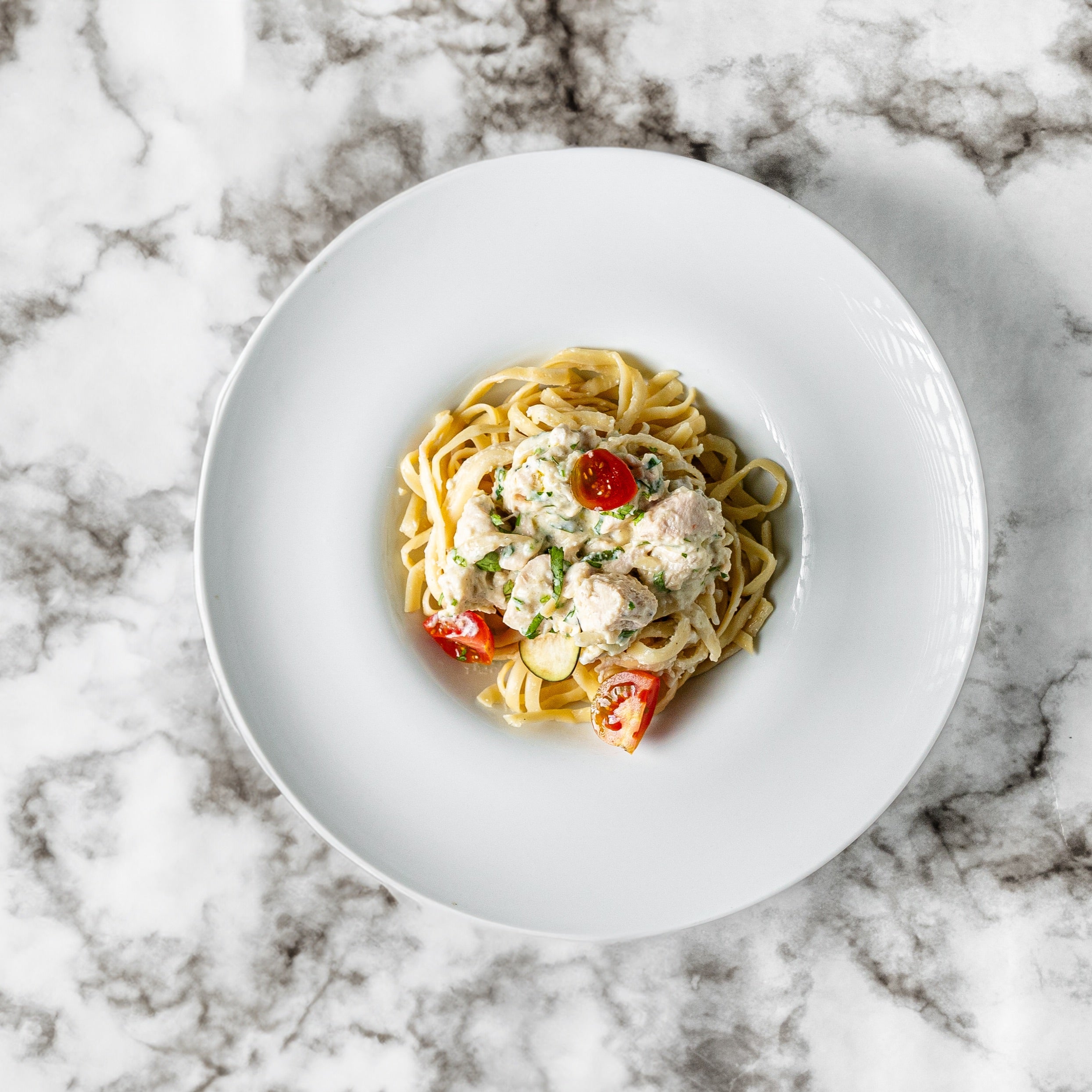 Fetuccini Pollo a la Crema