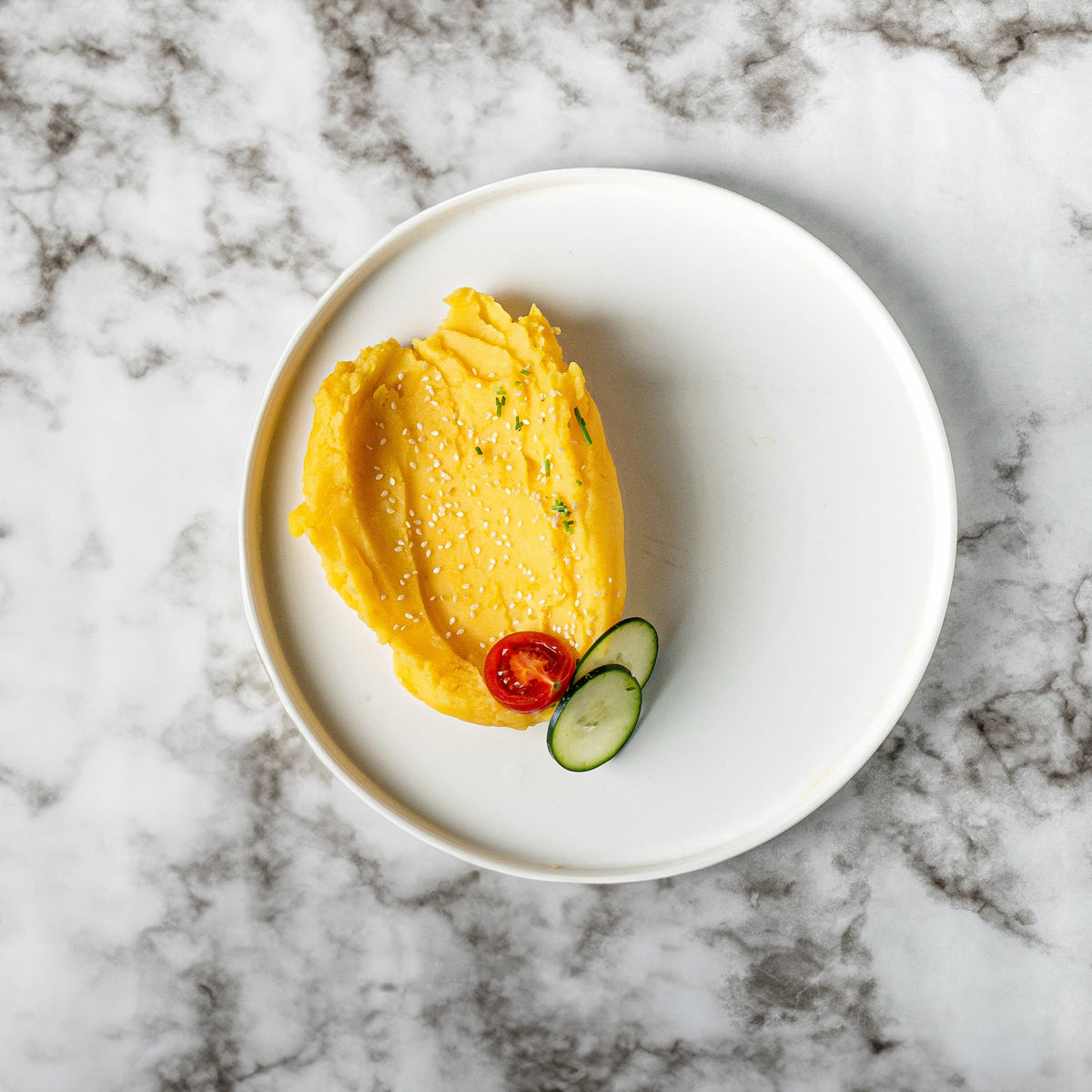 Puré de campo de papas y zapallo camote, acompañamiento saludable | Chef al Vacío