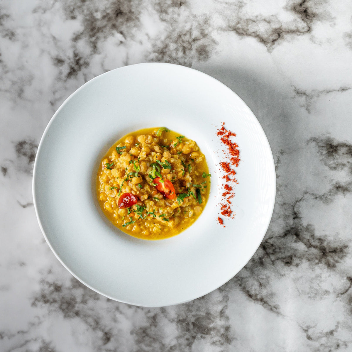 Garbanzos guisados con arroz y zapallo camote, plato único saludable | Chef al Vacío